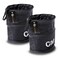 Zone Tech 2-Pack Universal Traveling Portable Car Trash Can Black Collapsible Pop-Up Leak Proof Garbage Litter Bin Bag